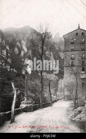 Santa Maria de Montserrat, abbaye bénédictine - Espagne Banque D'Images