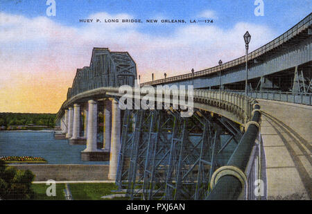 Le pont Huey P. long - la Nouvelle-Orléans, Louisiane Banque D'Images