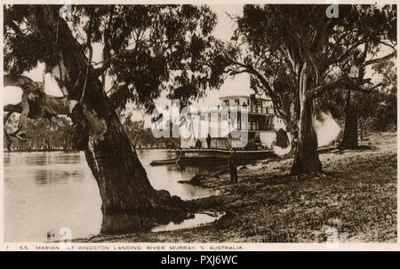 Australie - SS Marian à Kingston Landing, River Murray Banque D'Images