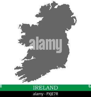 Carte de haute qualité de l'Irlande est une île en Royaume-Uni Illustration de Vecteur