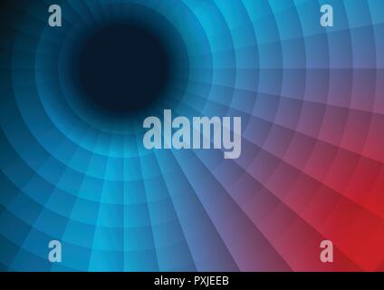 La technologie rouge et bleu cercle swirl vector abstract background Illustration de Vecteur