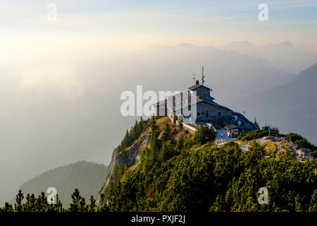 Kehlsteinhaus suis Kehlstein, Alpes de Berchtesgaden, le parc national de Berchtesgaden, Schönau am Königssee, Haute-Bavière, Beyern Banque D'Images