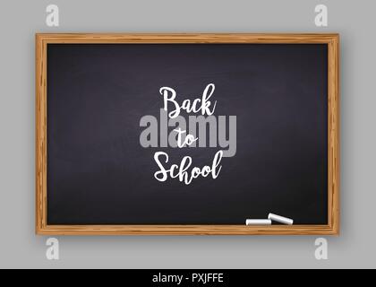 Retour à l'École Texte sur tableau noir , Vector Illustration Illustration de Vecteur
