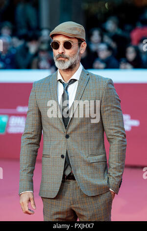 Rome, Italie, 22 octobre 2018. Acteur et modèle Raz Degan assiste au tapis rouge lors de la 13ème Festival du Film de Rome à l'Auditorium Parco della Musica, le 22 octobre 2018.. Photo par Giuseppe Maffia Crédit : Giuseppe Maffia/Alamy Live News Banque D'Images