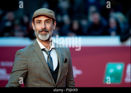 Rome, Italie, 22 octobre 2018. Acteur et modèle Raz Degan assiste au tapis rouge lors de la 13ème Festival du Film de Rome à l'Auditorium Parco della Musica, le 22 octobre 2018.. Photo par Giuseppe Maffia Crédit : Giuseppe Maffia/Alamy Live News Banque D'Images