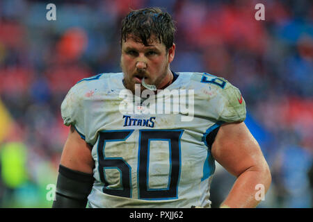 Le stade de Wembley, Londres, Royaume-Uni. 21 Oct, 2018. NFL à Londres, deux jeux, Tennessee Titans contre Los Angeles chargeurs ; Ben Jones des Tennessee Titans Credit : Action Plus Sport/Alamy Live News Banque D'Images