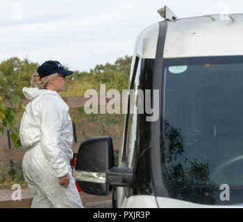 Brentwood Essex Essex 23 octobre 2018 les policiers enquêtent sur ce que l'appeler 'un tir ciblé' dans Warley, Brentwood, Essex Credit Ian Davidson/Alamy Live News Banque D'Images