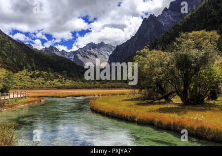 Le Sichuan, Shanghai, Chine. 23 Oct, 2018. Le Sichuan, Chine-Yading est un niveau national réserver dans Daocheng County, au sud-ouest d'ChinaÃ », de la province du Sichuan. Crédit : SIPA Asie/ZUMA/Alamy Fil Live News Banque D'Images