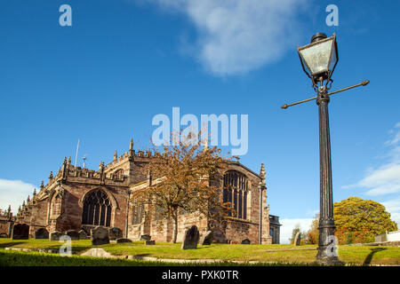 L'église paroissiale de St Oswald au sud du bourg de Malpas Cheshire Banque D'Images