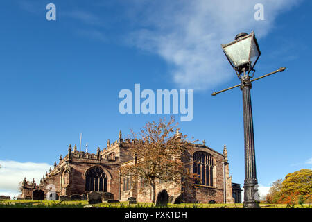 L'église paroissiale de St Oswald au sud du bourg de Malpas Cheshire Banque D'Images