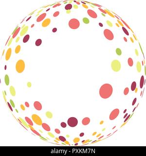 Les cercles de couleur qui rend une sphère. Résumé brillant couleur texture fond vecteur confettis. Illustration de Vecteur