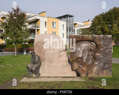 Løren, un quartier résidentiel moderne à Oslo en Norvège, avec le parc de sculptures de Peer Gynt dans le centre Banque D'Images