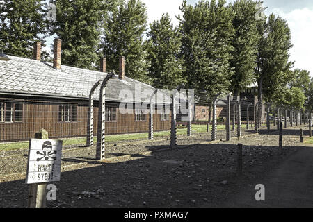 La Pologne, state museum à Ausschwitz Banque D'Images