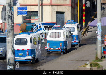 Tuk-tuk à Puno, Pérou Banque D'Images