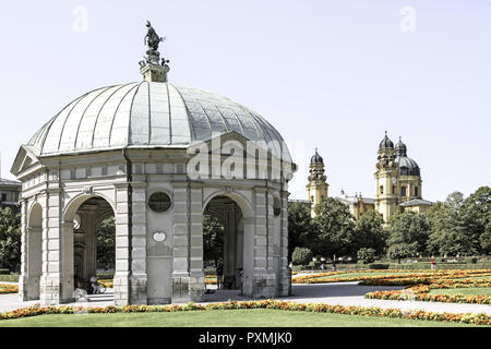 Architektur, Bauwerk, Bauwerke, Dianatempel, Gebaeude, Geschichte, Hofgarten, Landeshauptstadt, Oberbayern, Parc, Parkanlage, Parkanlagen, Reisen, Seh Banque D'Images