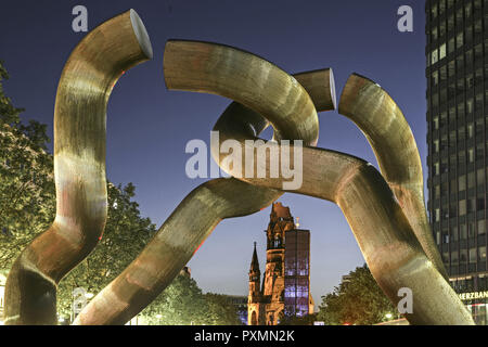 Deutschland, Berlin, Europa, Hauptstadt, Stadt, Sehenswuerdigkeit Tauentzienstrasse, Skulptur, Berlin, Détail, Kaiser-Wilhelm-Gedaechtniskirche, Kurfu Banque D'Images