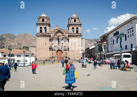 Eglise de San Pedro, Plazoletta San Pedro, Cusco, Pérou Banque D'Images