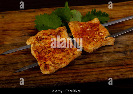 Brochette de tofu grillé cuisine asiatique Banque D'Images