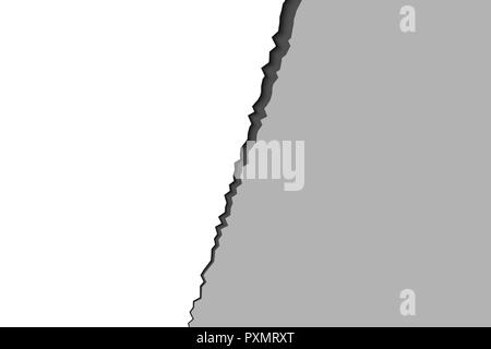 Fissure dans la surface. Broken wall background. Vector illustration. Illustration de Vecteur