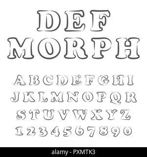 Vecteur de caractères gras et de l'alphabet stylisé Illustration de Vecteur