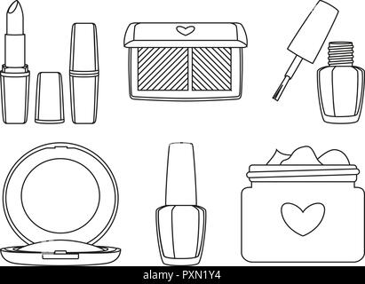 6 noir et blanc Faire des éléments Illustration de Vecteur