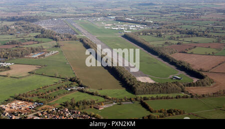 Vue aérienne de l'Aérodrome de Bruntingthorpe Proving Ground &, Leicestershire Banque D'Images