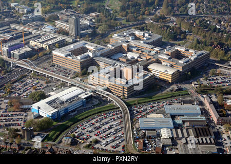 Vue aérienne de l'Université Queen's Medical Center, à Nottingham Banque D'Images