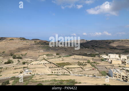 Vue panoramique de la région de Victoria et d'autres villes de Saint-Romain, Victoria, Gozo Banque D'Images