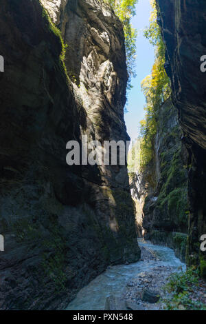 Partnach, flux, Partnachklamm Partnachklamm Gorge, Garmisch-Partenkirchen, Oberbayern, Bayern, Deutschland Banque D'Images