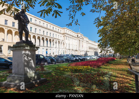 Regency Cheltenham logement long bâtiment du Conseil d'arrondissement dans les bureaux municipaux de la promenade, Cheltenham, Gloucestershire, Royaume-Uni Banque D'Images