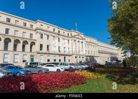 Regency Cheltenham logement long bâtiment du Conseil d'arrondissement dans les bureaux municipaux de la promenade, Cheltenham, Gloucestershire, Royaume-Uni Banque D'Images