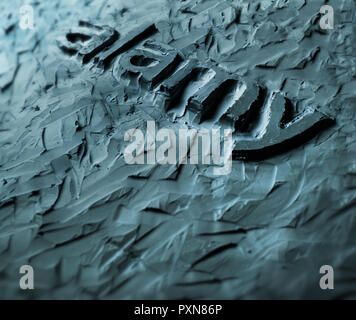 Le logo de Alamy Limited, fait d'argile. Banque D'Images