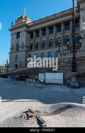 Musée National, dernière réparation avant l'ouverture, 22.10.2018 (CTK Photo / Petr Salek) Banque D'Images