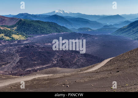 Volcan Tolhuaca, Réserve nationale du Malalcahuello-Nalcas, région d'Araucania, Chili Banque D'Images