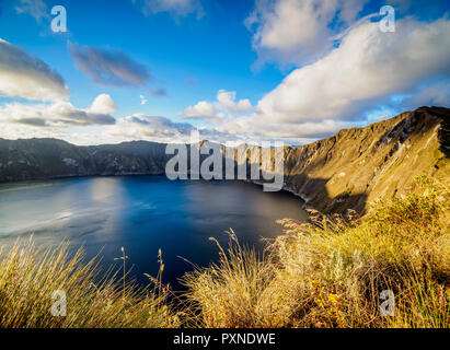 Le lac de Quilotoa, Equateur, Province de Cotopaxi Banque D'Images