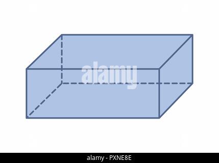 L'illustration d'un prisme rectangulaire isolé sur fond blanc Illustration de Vecteur