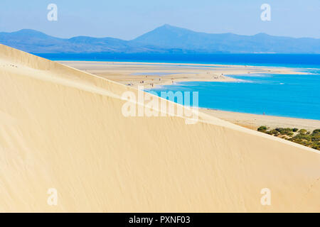 La plage de Sotavento, Jandia Peninsula, Fuerteventura, Îles Canaries, Espagne Banque D'Images