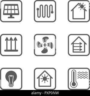 Maison Intelligente line icons set. Maison Intelligente Illustration de Vecteur