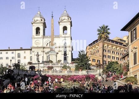 Italien, Rom, escalier de la Trinita dei Monti die Spanische Treppe am Piazza di Spagna, Rome, Italie, escalier de la Trinita dei Monti, l'espagnol Banque D'Images