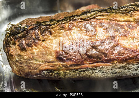 Pain de viande chaude, Leberkaese. Banque D'Images