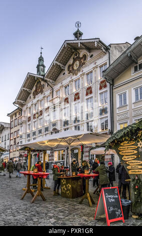 Marché de Noël de Bad Tolz, Bavière, Allemagne Banque D'Images