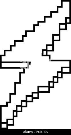 Jeu vidéo pixel thunderbolt or vector illustration Illustration de Vecteur