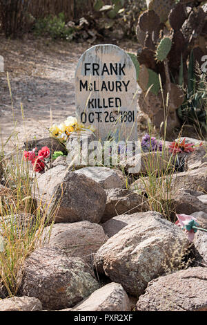 Frank McLaury tombe. Boot Hill Cemetery. Tombstone, Arizona USA Banque D'Images