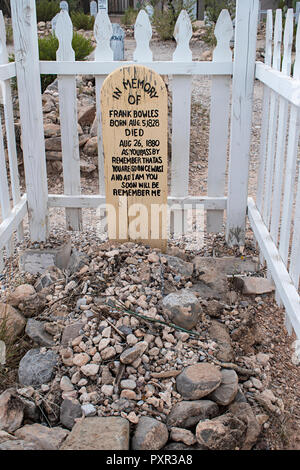 Boot Hill Cemetery. Tombstone, Arizona USA Banque D'Images