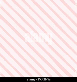 Hand drawn vector grunge diagonale rayures de couleurs rose modèle homogène sur le fond blanc. La texture de votre conception. Illustration de Vecteur