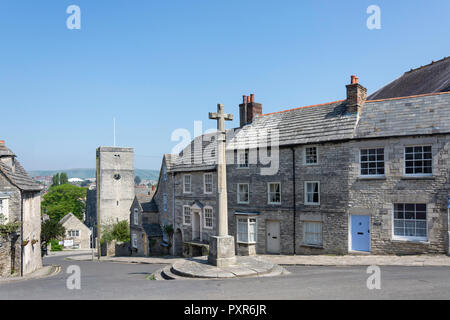 Church Hill, Swanage, à l'île de Purbeck, Dorset, Angleterre, Royaume-Uni Banque D'Images