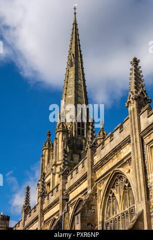 St Marie la Vierge église paroissiale, Saffron Walden, marché de la ville historique de Uttlesford, Essex, UK Banque D'Images