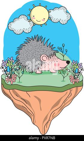 Dessin animal Porcupine Illustration de Vecteur