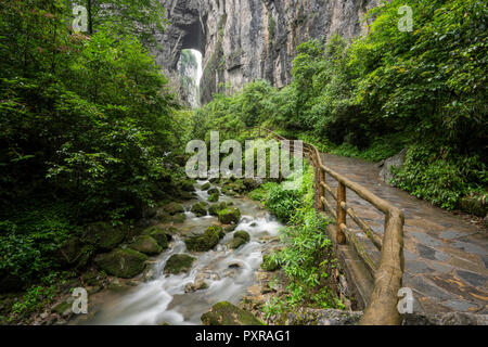 Chine, province du Sichuan, karst Wulong Géologie National Park Banque D'Images