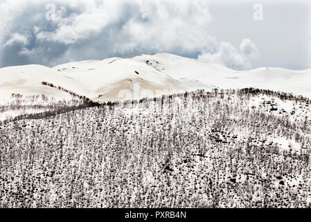 La Géorgie, Ushguli, Grand Caucase couvertes de neige Banque D'Images